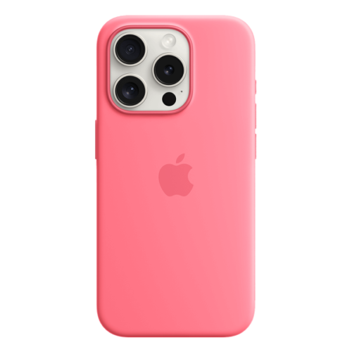 Silicone Case Ροζ με MagSafe για Apple iPhone 15 Pro Max (Guava)