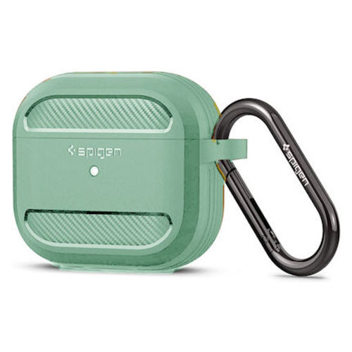 Spigen Rugged Armor Θήκη Σιλικόνης με Γάντζο για Apple AirPods Pro2 (Green)