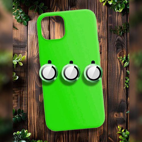 Θήκη κινητού Techy Silicone Πράσινη Λαχανί Με δώρο Προστασία Καμερών για Ιphone 15 pro
