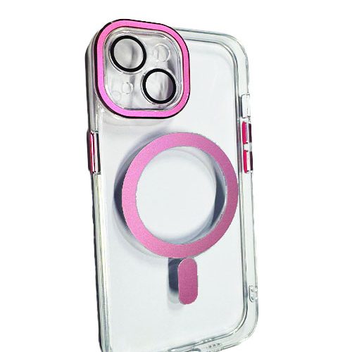 TPU Διάφανη Ανθεκτική Σκληρή Θήκη MLK+ Για Iphone 15 Pink Fuchsia