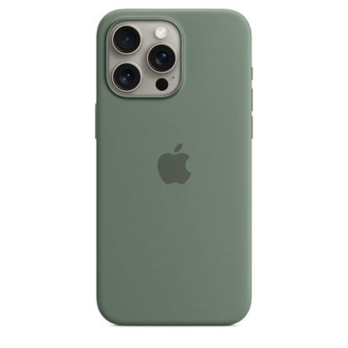Silicone Case Πράσινο Σκούρο με MagSafe για Apple iPhone 15 Pro Cypress