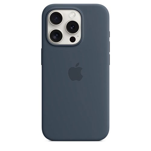 Silicone Case Μπλε Σκούρο με MagSafe για Apple iPhone 15 Pro Max Storm Blue