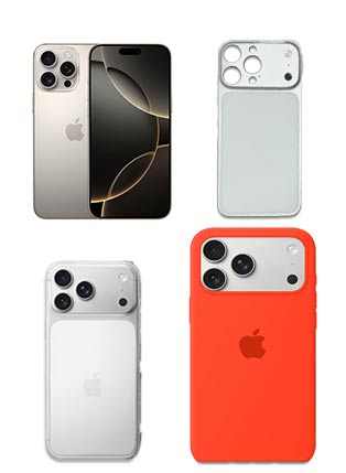 Upgrade Bundle Silver iPhone 16 Pro Max → iPhone 17 Pro Max - Orange Case